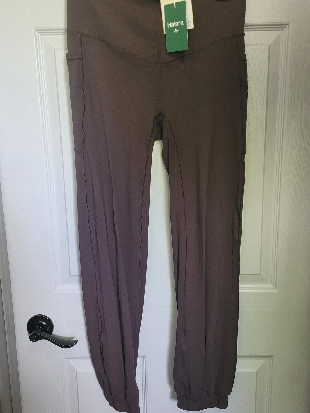 HALARA Mauve-Brown High-Waisted Dance Balloon Joggers with Pockets - Size L
